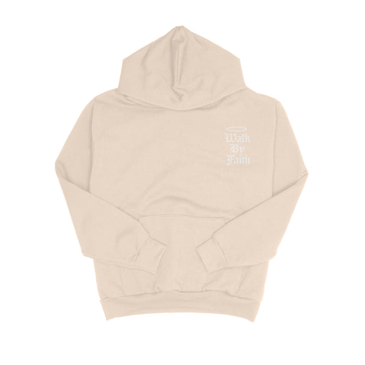 Walk By Faith, God Is Good Hoodie Beige
