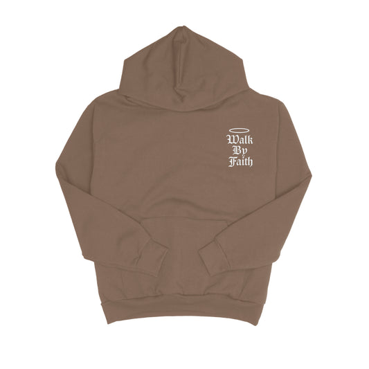 Walk By Faith, God Is Good Hoodie Brown