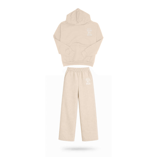 Walk By Faith, God Is Good Sweat Suit Beige