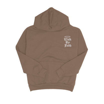 Walk By Faith, God Is Good Hoodie Brown